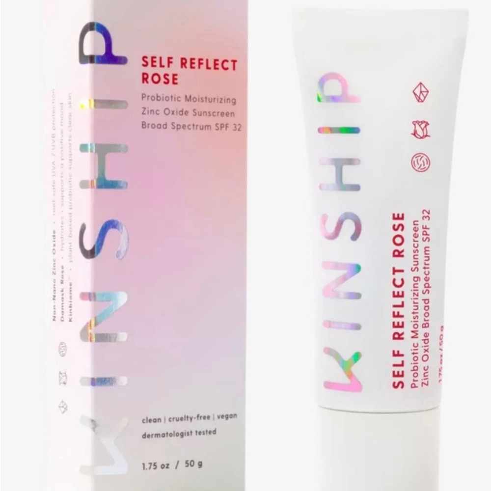 NIB Kinship Self Reflect Rose Probiotic Sunscreen SPF 32